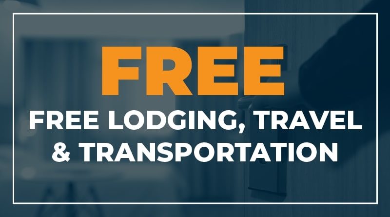 Free Lodging Travel and Transportation for Healthcare Workers and First Responders